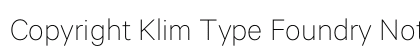 Copyright Klim Type Foundry Not Licensed for Desktop Use Preview