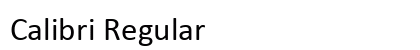 Calibri Regular Preview