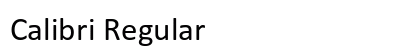 Calibri Regular Preview