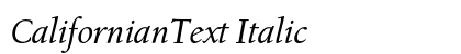 CalifornianText Italic Preview