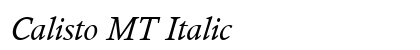 Calisto MT Italic Preview