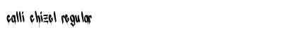 CALLI CHIZEL Regular Font Preview