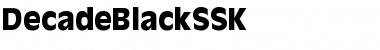Download DecadeBlackSSK Font
