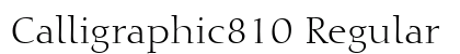 Calligraphic810 Regular Preview