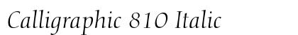 Calligraphic 810 Italic Font Preview