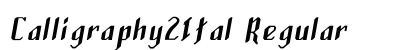 Calligraphy2Ital Regular Font Preview