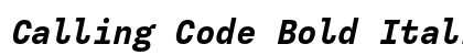 Calling Code Bold Italic Preview