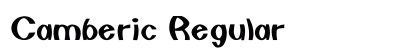 Camberic Regular Font Preview