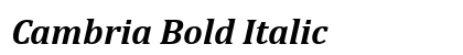 Cambria Bold Italic font free download