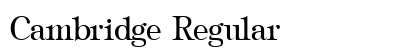 Cambridge Regular Font Cambridge Regular Font Preview