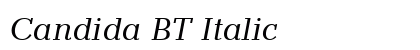 Candida BT Italic font free download