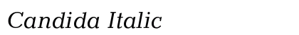 Candida Italic Preview