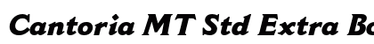 Cantoria MT Std Extra Bold Italic Preview