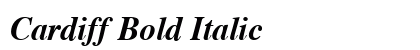 Cardiff Bold Italic preview Cardiff Bold Italic preview