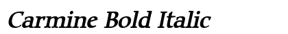 Carmine Bold Italic Font Preview