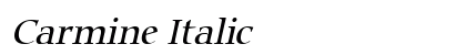 Carmine Italic Font Preview