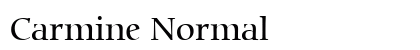 Carmine Normal Font Preview