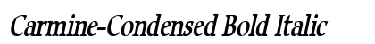 Carmine-Condensed Bold Italic Preview