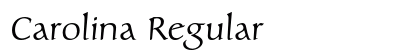 Carolina Regular (OpenType) Font Preview