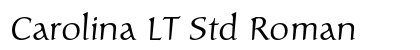 Carolina LT Std Roman Font Preview