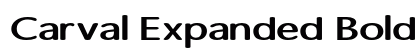 Carval Expanded Bold font free download