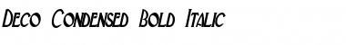 Deco-Condensed Bold Italic