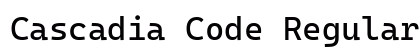 Cascadia Code Regular preview Cascadia Code Regular preview