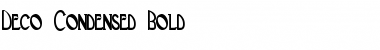 Deco-Condensed Font