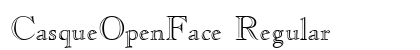 CasqueOpenFace Regular Font CasqueOpenFace Regular Font Preview
