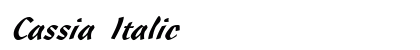 Cassia Italic Font Preview