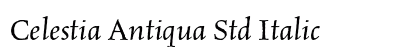 Celestia Antiqua Std Italic Font Preview