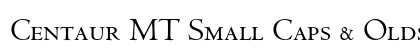 Centaur MT Small Caps &amp; Oldstyle Figures font free download