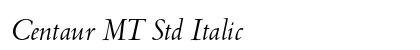 Centaur MT Std Italic font free download