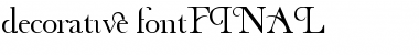 decorative fontFINAL Regular Font