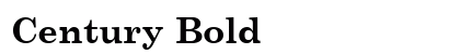 Century Bold Preview
