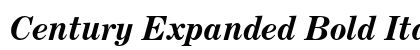 Century Expanded Bold Italic Preview