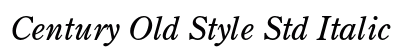 Century Old Style Std Italic Preview
