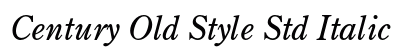 Century Old Style Std Italic Preview