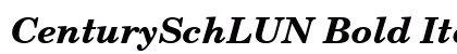 CenturySchLUN Bold Italic preview CenturySchLUN Bold Italic preview