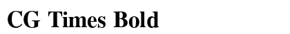 CG Times Bold Preview