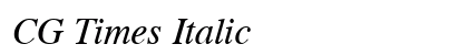 CG Times Italic Preview
