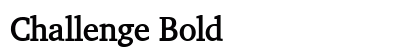 Challenge Bold font free download