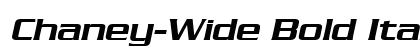 Chaney-Wide Bold Italic preview Chaney-Wide Bold Italic preview