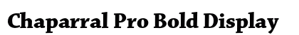 Chaparral Pro Bold Display Preview