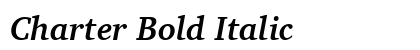 Charter Bold Italic Preview