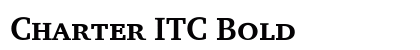 Charter ITC Bold Preview