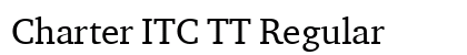 Charter ITC TT Regular Font Preview