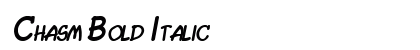 Chasm Bold Italic font free download