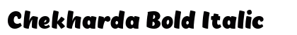 Chekharda Bold Italic preview Chekharda Bold Italic preview