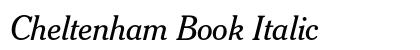 Cheltenham Book Italic Font Preview